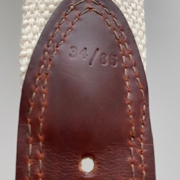 YRI Leather Canvas Dual Brown Color Golf Belt Size 34/85 - Picture 11 of 11